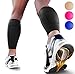 Sparthos Calf Compression Sleeve (Pair) – Leg Compression Brace for Men and Women – Shin Splint Calf Pain Relief Calves Blood Circulation Sports Support Running Walking Cycling Yoga (Black-M)