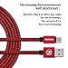 USB Type C Cable RENYANG USB C to USB A 2.0 Nylon Braided (6ft) Fast Sync Charger for Nexus 6p Nexus 5x Lumia 950xl 950 LG G5 OnePlus 2Nokia N1ZUK Z1 Apple Macbook and More (Red Black)