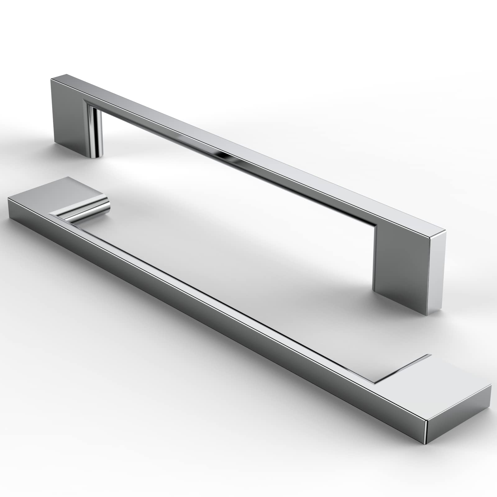 FURNIWARE Pack of 5 Furniture Handles, Cupboard Handles, Kitchen Handles, Chrome-Plated Furniture Drawer Handles, Handles for Kitchen Cabinets, Cupboards, Furniture Handles, Drawer Handles, 160 mm