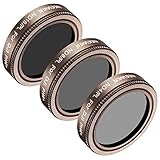 Neewer 3 Pieces Lens Filter Kit for DJI Phantom 4 Pro, Multi-coated, High Definition Glass and Aluminum Alloy Frame Includes: ND4/PL, ND8/PL and ND16/PL (Gold)