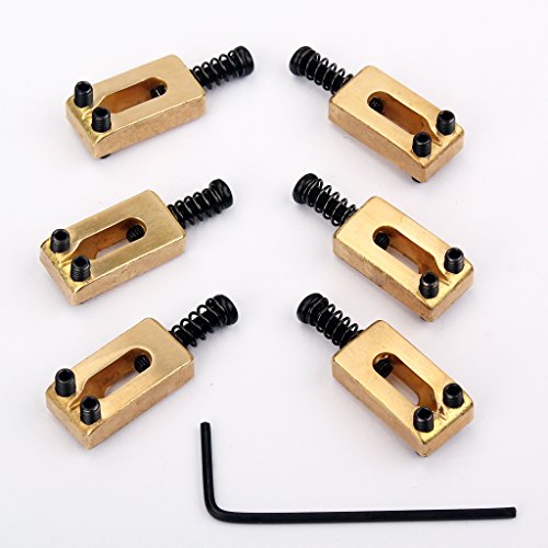image for MonkeyJack 6Pieces Tremolo Trem Bridge Roller Bridge Saddles for Strat