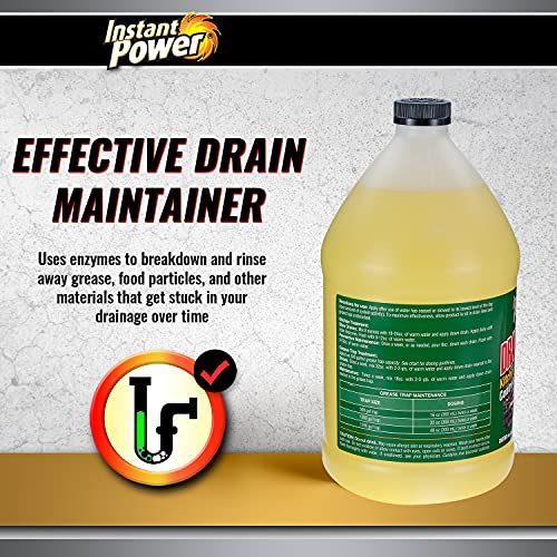 Instant Power Enzyme Drain Cleaner, Drainage Clog Remover, 1Gallon