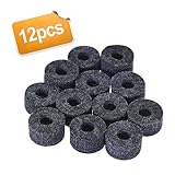 Cymbal Felts Muslady 12pcs Hi-Hat Clutch Felt Drum Set Cymbal Stand Felt Washer Small Size Gray