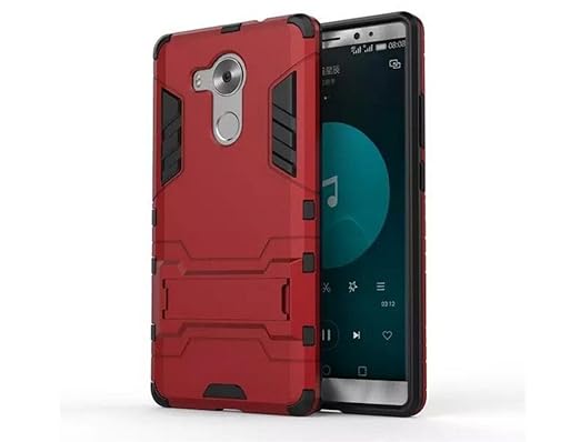 Bllosem Huawei Mate 8 Hülle Hybride Dual-Layer PC+TPU Kompletter Schutz Standfunktion Tasche für Huawei Mate 8 Rot