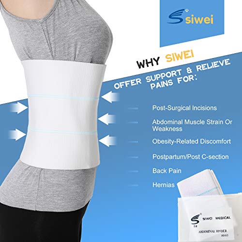 Abdominal Binder Post Surgery for Men and Women, Postpartum Tummy Tuck Belt Provides Slimming