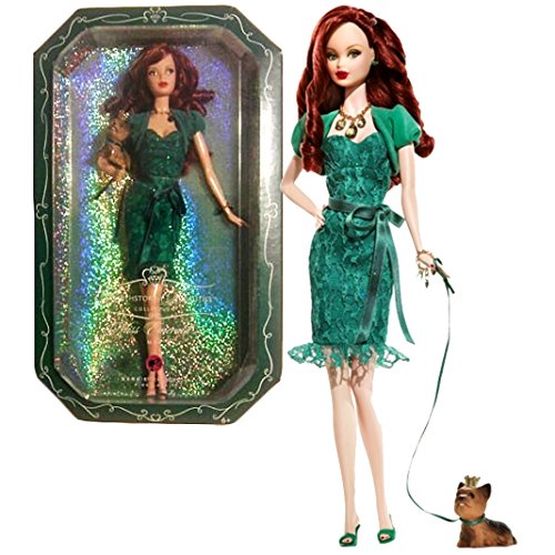 Mattel Year 2007 Barbie Pink Label Birthstone Beauties Collection Series 12 Inch Doll - Miss Emerald May (Caucasian Version) with Emerald Necklace, Bracelet and Yorkshire Terrier Yorkie Puppy with Leash