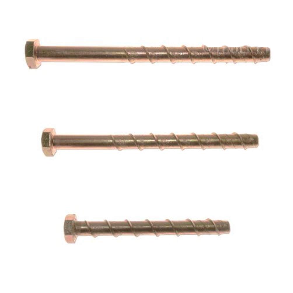 10 x 75mm M6 Concrete Self Tapping Anchor, Bolt / Screw, with a hex
