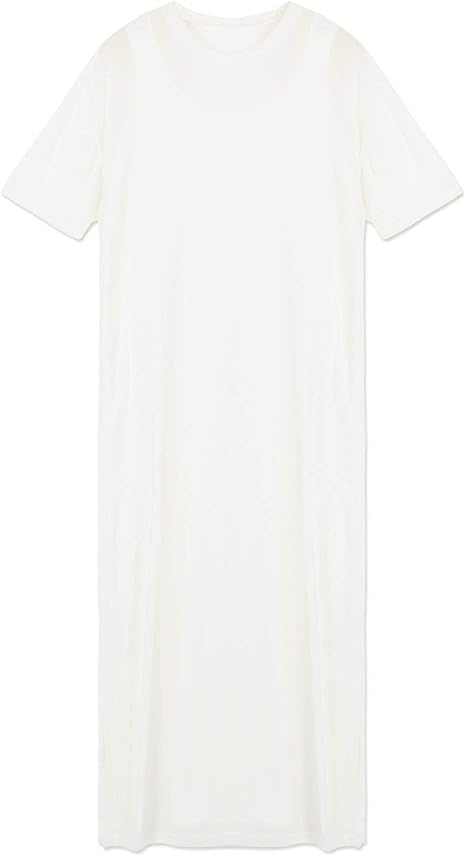 Amazon Co Jp 神戸レタス 2点セット シアーニット リブ ワンピース タンクトップ ワンピース E2507 レディース ロング 半袖 ワンサイズ M オフホワイト 服 ファッション小物