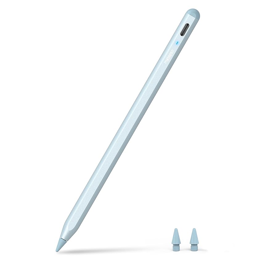 Metapen Penna A8 Compatibile con Apple iPad 2018-2025,Ricarica Rapida,Sensibile all'Inclinazione