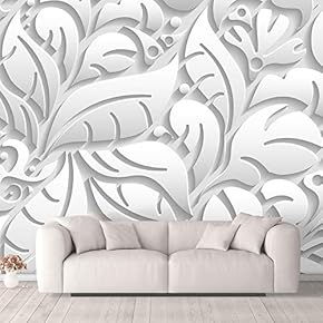 Wall Murals for Bedroom Beautiful 3D View Pattern Flowers Removable Wallpaper Peel and Stick Wall Stickers - 66x96 inches