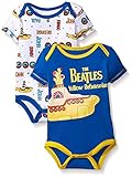 The Beatles Baby Boys' Value Pack Bodysuits, Blue, 0-3 Months
