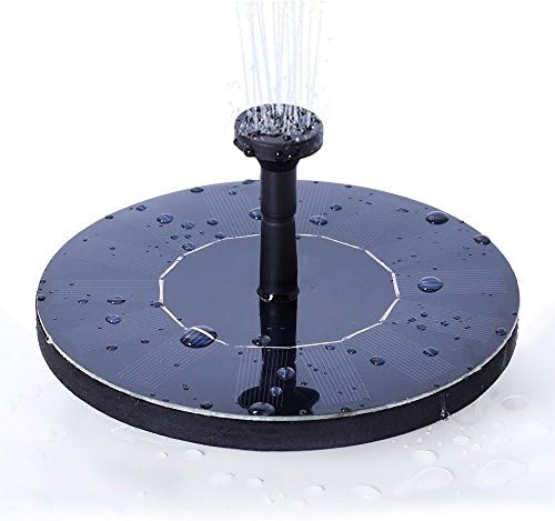 Happyjoy Solar Powered 1.4W Fountain Pump Solar Panel Kit Water Pump,Outdoor Watering Submersible Pump for Pond, Pool, Garden, Fish Tank, Aquarium