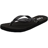 Flojos Women's Serenity Thong W/Outside Strap Woven, Black, 10 M US