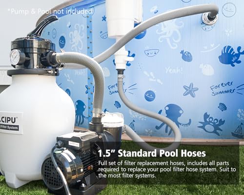 CIPU Pool Hose Kit 1-1/2 Inch, Above Ground Pool Filter Hose Replacement photo 10