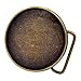 Buckle Rage Adult Unisex Craft Add Design Blank Plate Belt Buckle Circle Bronze