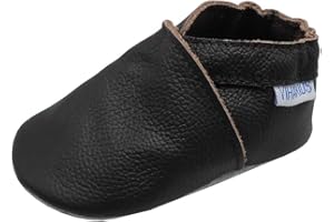 YIHAKIDS Baby Leather Shoes Soft Sole First Walking Moccasins Infants Toddler Boys Girls Crawling Slippers Slip-on Shoes Solid Color Shoes
