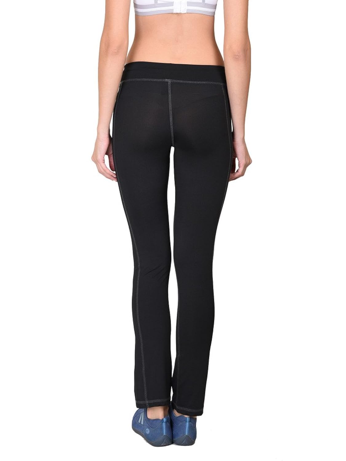 onesport women's polyester spandex jersey black sports pants(onsp21bl-p)