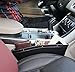 Huicocy 2 Pcs Car Organizer Car Seat Catcher Leather Car Seat Side Slit Pocket Drop Catcher Organizer Fills Gaps between Front Seats (Black)
