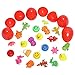 TEEHOME 100-Pack Toys Filled Surprise Eggs - 2.5 Inches Bright Colorful Plastic Easter Eggs with 24 Kinds of Popular Toys for Girls and Boys
