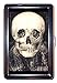 Skull Victorian Illusion Goth Blonde Pin Up Girl Stainless Steel ID or Cigarettes Case (King Size or 100mm)
