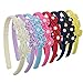 7Rainbows Boutique Triple Satin Flowers with Pearls Headbands for Girls (FS068)