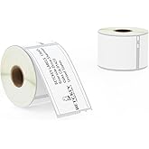 BETCKEY - Compatible DYMO 30323 (2-1/8" x 4") Shipping/Name Badge Labels, Perforated, Compatible with DYMO 450, 4XL, NOT Fit 550 & 5XL [2 Rolls/480 Labels]