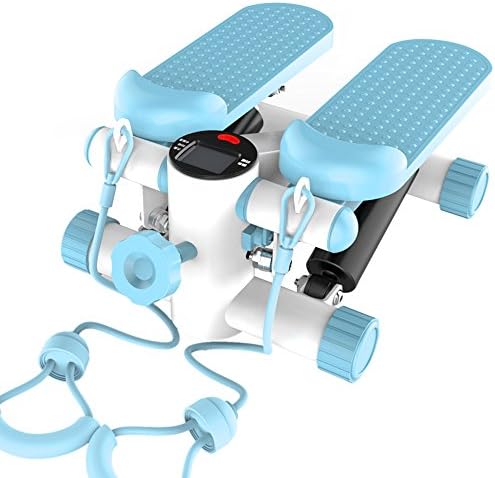 Stexh Stepper with Power Ropes Stepper Step Home Mute Weight Loss Machine in situ Mountaineering Machine Multi Function Device Mini Pedal Machine Slim Legs Up Down Fitness Stepper with Multi-Function Display