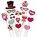 PBPBOX Valentines Day Photo Booth Props DIY Creative Funny Disguise Props 40 Pieces