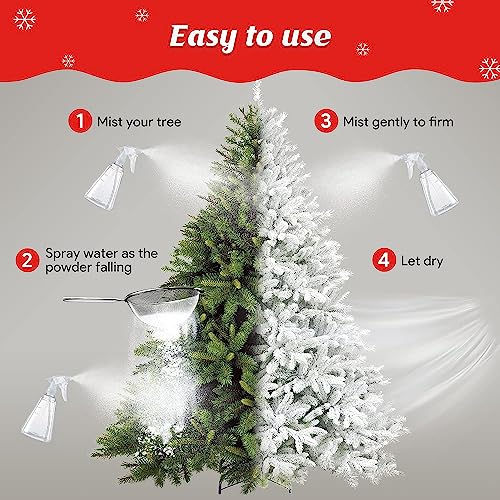 Christmas Decorations, 6 Lbs Snow Flocking Powder, SelfAdhesive Snow