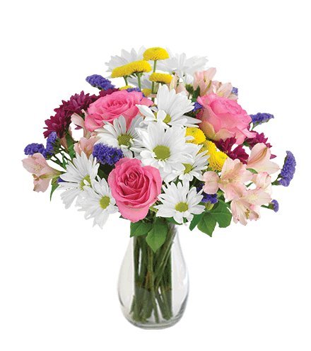 Pure Happiness Bouquet with Vase