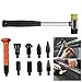 Qiilu PDR Tools Dent Ding Hammer 9 Heads Tap Down Kit Knockdown Tool Paintless Hail Removal