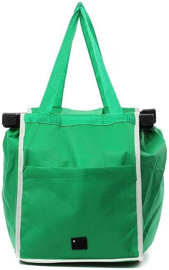 The Perfect Lifestyles Carry-on Shopping Grab Bags (Green, 2 Pcs / 1 Pair)