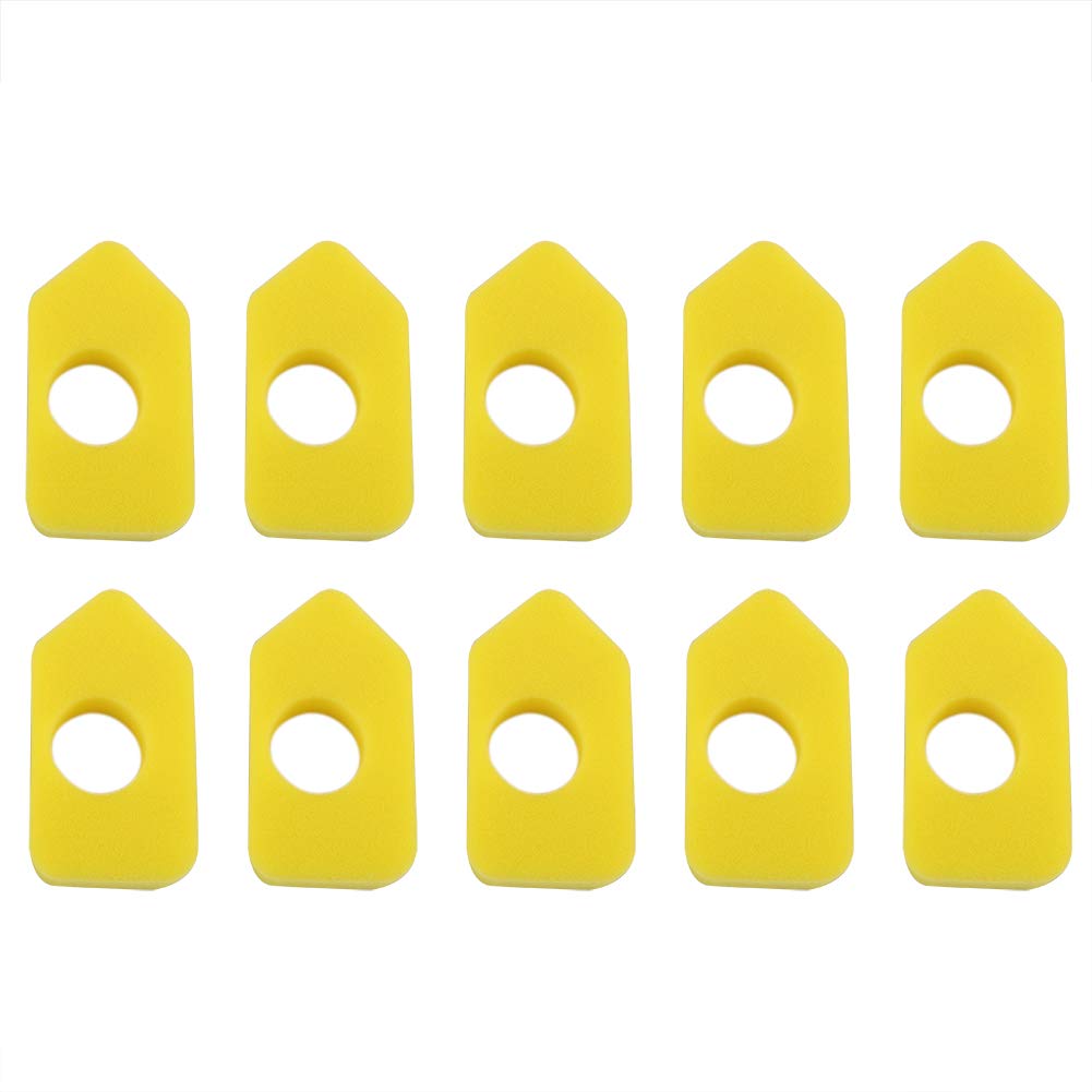 Garosa 10Pcs Yellow Sponge Foam Air Filter Replacement for Trimmer Model 986434 Compatible Foam Filter Accessory