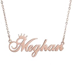 SKQIR Personalized Name Necklace Rose Gold
