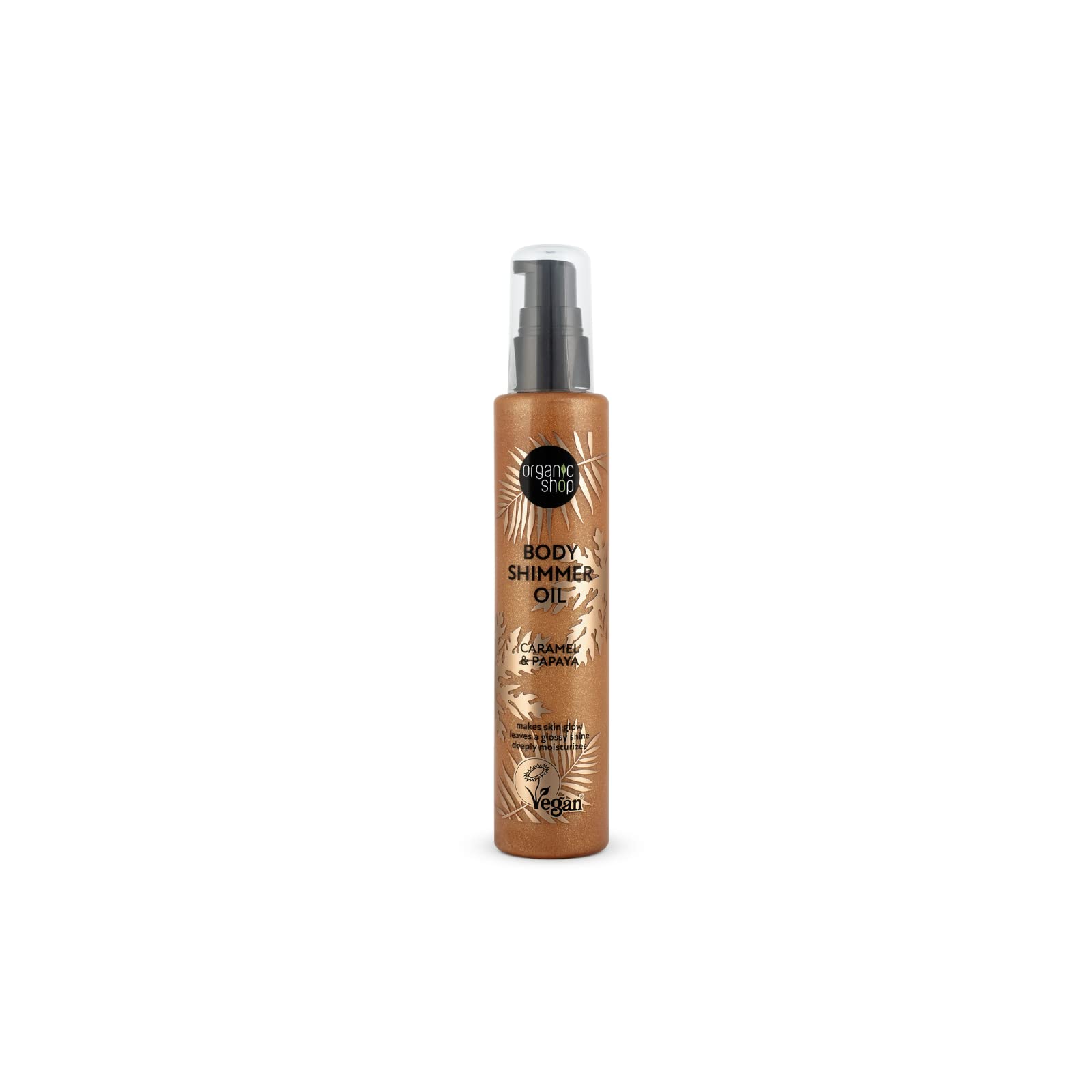 Organic Shop Body Shimmer Oil Caramel & Papaya, 100 ml