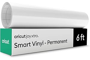 Cricut Smart Permanent Vinyl for Joy Xtra Machine, White (9.5in x 6ft Roll)