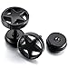 INBLUE Men's 8mm 9mm Stainless Steel Studs Earrings Black Round Stars Pentagram Pentacle Plug Gauges Tapers Plugs Tunnel