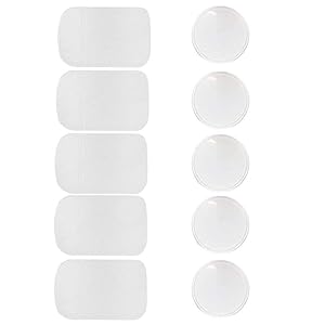viaky 10 Packs Anti-Slip Gel Pads Fixate Sticky Cell Pads Non-Slip Gel Mat Sticky Auto Gel Holder,Can Stick to Cellphone, Pad, Keys,Glass, Mirrors, Whiteboards, Metal (Clear) …