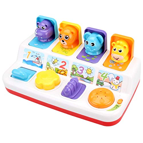 FS Interactive Pop Up Animals Toy,Activity Toy with Light,Music,Animal Sound,Game for Ages 12 Months and up Toddlers.