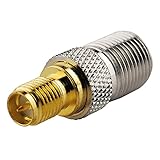 Bingfu RF Adapter Standard 50 Ohm F-Type Jack with Female Basket Hole to RP-SMA Jack with Male Center Pin for Networks Modems CATV Satellite Box Set Top Box CATV Networks (Pack of 5)