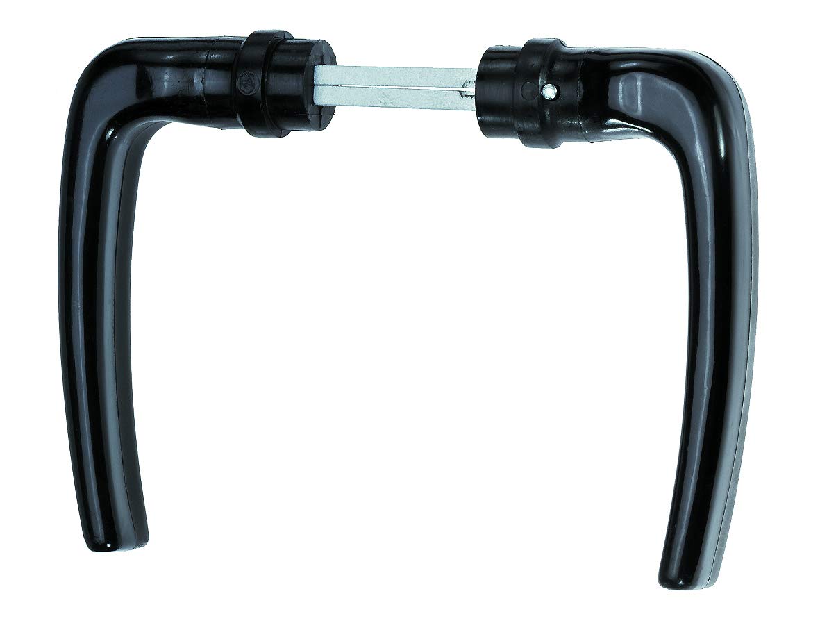 ALBERTS Gah 654047 Door Handle for Corrugated Gates Set of 2 Door-Handle Gap 50 mm Handle B 115 mm Aluminium Anodised Black