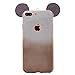 iPhone 7 Plus Case, MC Fashion Cute 3D Glitter Mickey Mouse Ears Soft and Flexible TPU Case Skin for Apple iPhone 7 Plus (2016) (Glitter-Black)