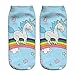 Zmart Funny Unicorn Gifts for Women & Teen Girls - Rainbow Ankle Socks & Pride Socks