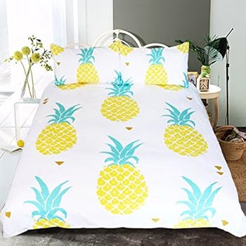 Amazon.com: ORoa Fruit Pie Yellow Pineapple Print 3 Pieces