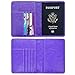 ACdream Passport Holder and Vaccine Card Holder Combo, Cover Wallet, Leather Travel Documents Organizer Protector, RFID Blocking, for Women/Men