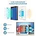 MKYUHP Artic Air Personal Air Cooler, Portable Air Conditioner, USB Mini Evaporative Air Cooler, Humidifier, Purifier with 3 Speeds and Extra Quiet Sleep Mode for Office Room Outdoors