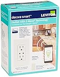 Leviton R04-DZR15-1RW 120V 15A 600W White Z-Wave Enabled Universal Switch Receptacle