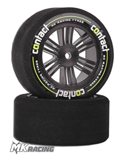 Contact RC 26mm 1/10 Nitro Sedan Foam Front Tires (2) (Carbon Black) (42 Shore)