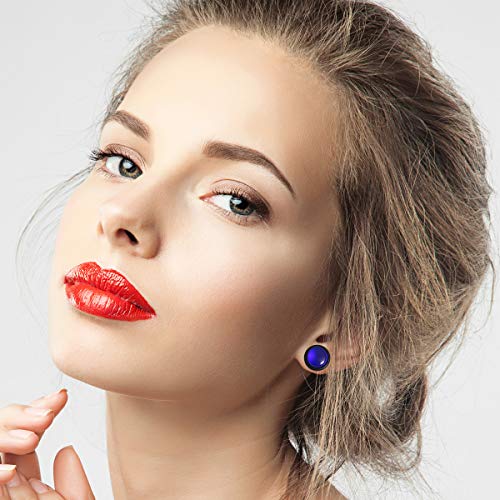 CrazyPiercing 36pcs Ear Gauges Kit Clear Acrylic Tapers and Plugs Double O-Rings 14G-00G Stretching Kit (Clear Blue)