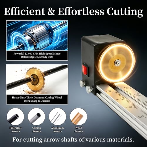 SPG Electric Archery Arrow Cutter Saw 12000RPM Adjustable 0-40in photo 8